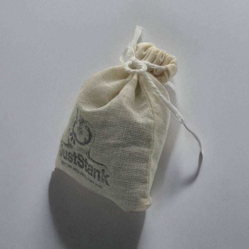 Wave Rider masculine air freshener muslin bag with bergamot and citrus scent, handmade odor eliminator.